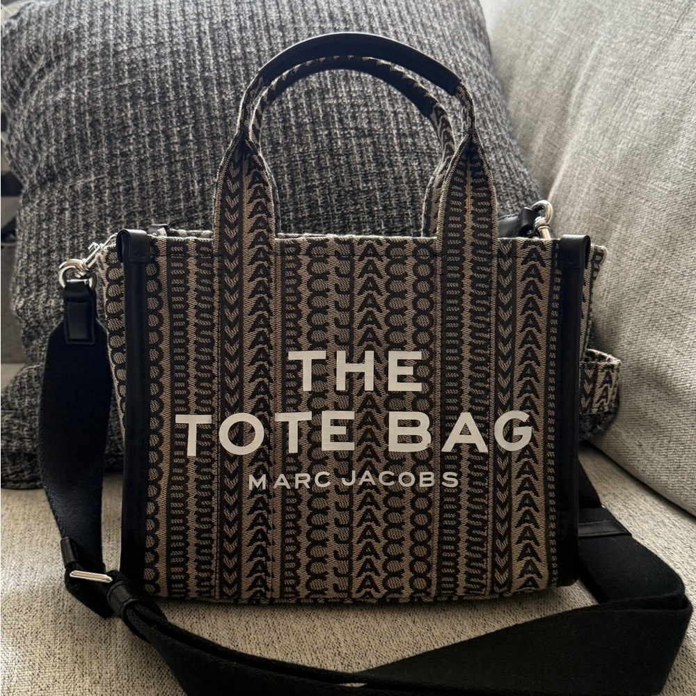 Marc Jacobs Black and Gray Tote Bag